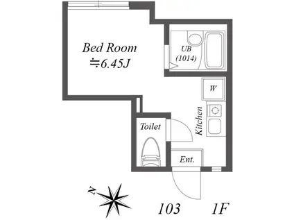 PARK MAISON ISHIKAWADAI(ワンルーム/1階)の間取り写真