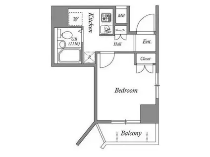レジディア横濱関内(1K/5階)の間取り写真