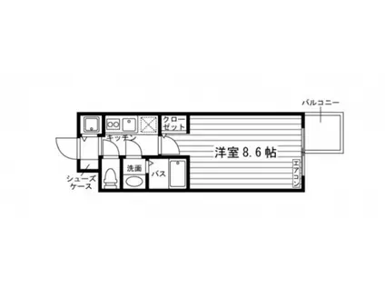 DAIコート(1K/2階)の間取り写真
