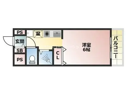 サリュー塚口(ワンルーム/5階)の間取り写真