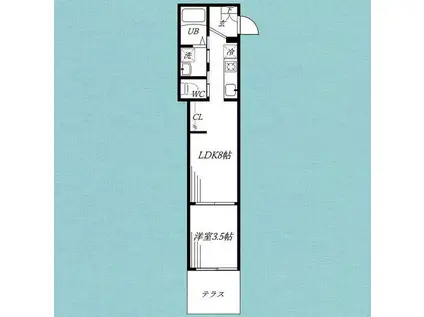 フローレンスベリー湘南台(1LDK/1階)の間取り写真