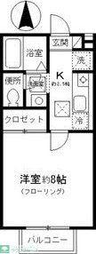 カーサモンテベルデ(1K/2階)の間取り写真