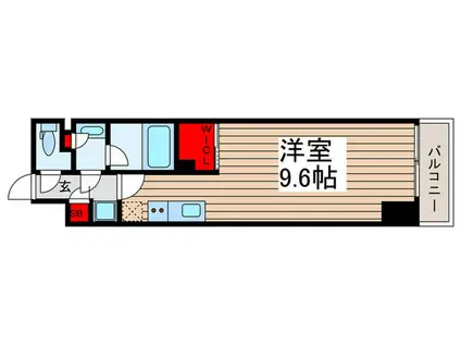 ザ・パークハビオ北千住(ワンルーム/3階)の間取り写真