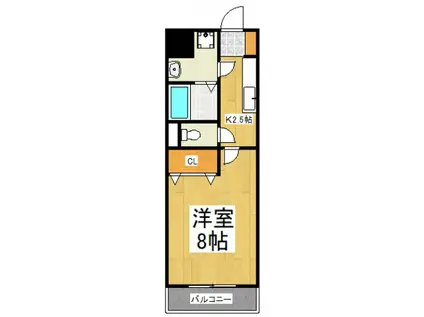 西武新宿線 東村山駅 徒歩17分 3階建 築18年(1K/2階)の間取り写真