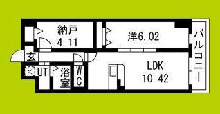 アーバンパーク新大阪(1SLDK/3階)の間取り写真