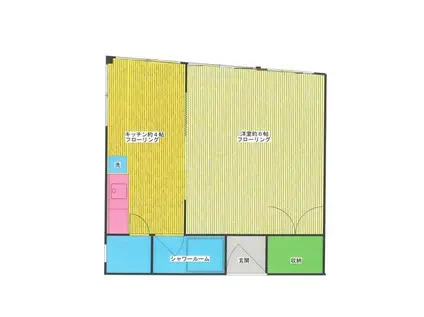 杉林ビル(1K/2階)の間取り写真