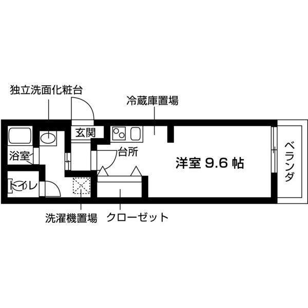 NAGEOIRES(1K/2階)の間取り写真