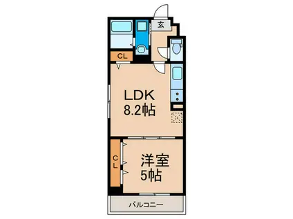 サギタリウス レオ II(1LDK/2階)の間取り写真