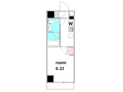 SHOKEN RESIDENCE川崎大師(1K/4階)の間取り写真