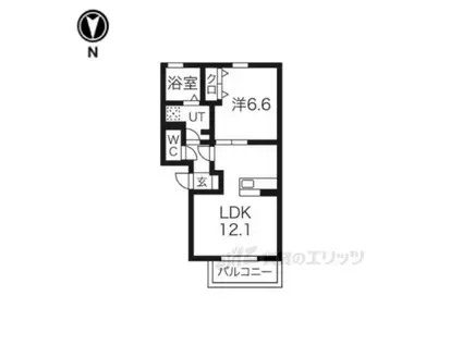 FUSHIMIWISE(1LDK/1階)の間取り写真