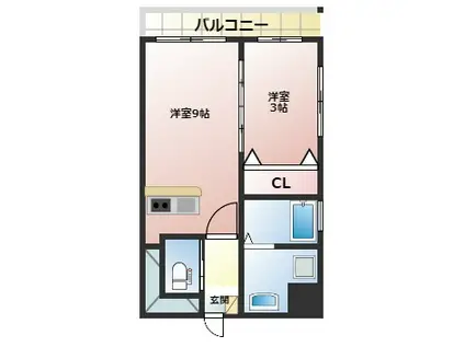 PRIMAVERA(1LDK/7階)の間取り写真