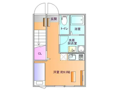 ユニテラス石崎(ワンルーム/1階)の間取り写真