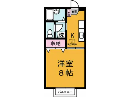 セジュール春日(1K/1階)の間取り写真