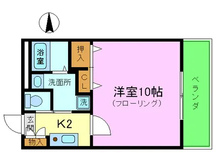 ROYAL PARK(1K/2階)の間取り写真