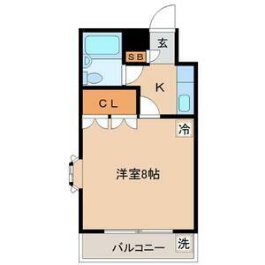 イーグルハイツ銀杏町(1K/4階)の間取り写真