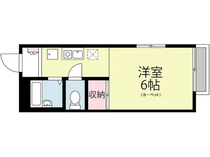 パレスWING(1K/2階)の間取り写真