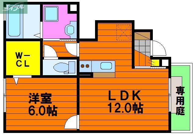 エルヴィリア野田(1LDK/1階)の間取り写真