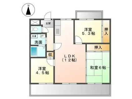 ドルチェ(3LDK/3階)の間取り写真