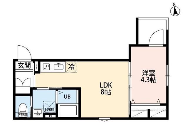 ROBOT HOME 八広II(1LDK/2階)の間取り写真
