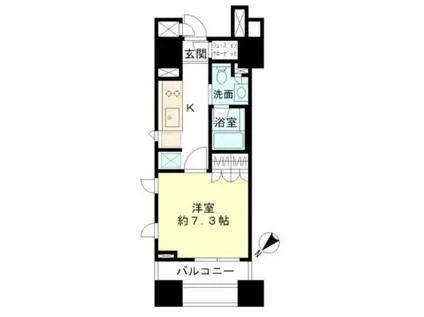 ブリリア銀座ID(1K/5階)の間取り写真