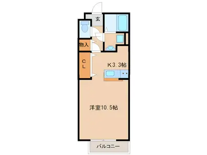 阪急神戸線 塚口駅(阪急) 徒歩10分 2階建 築16年(1K/1階)の間取り写真