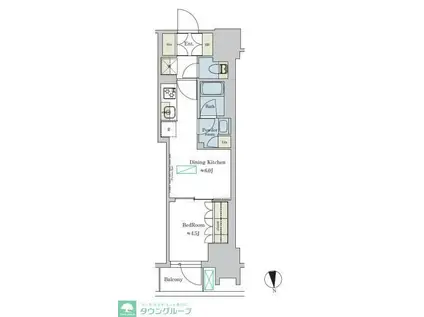 BRILLIA IST 浅草(1DK/6階)の間取り写真