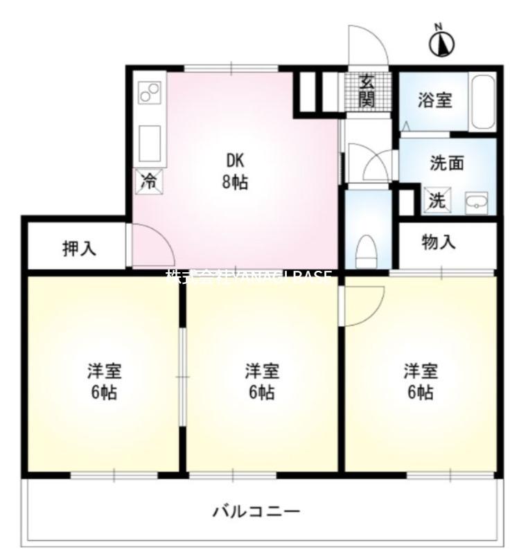 ファミール鵠沼(3DK/2階)の間取り写真