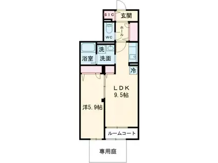 アドバンスグナーデ(1LDK/1階)の間取り写真