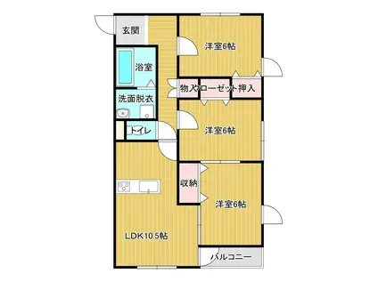 メゾン・ド・マルシュ(3LDK/2階)の間取り写真