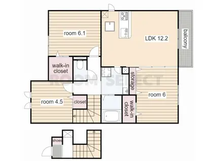 フローラ(3LDK/2階)の間取り写真