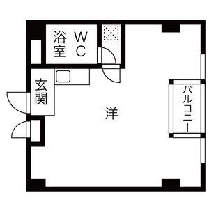 フィールドシティ新栄第1(ワンルーム/6階)の間取り写真