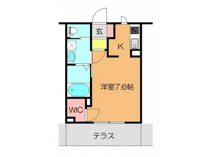 シャーメゾンフィエルテ(ワンルーム/1階)の間取り写真