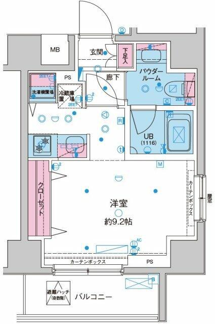 GENOVIA本蓮沼(ワンルーム/11階)の間取り写真