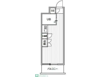 TS GARDEN都立大学II(ワンルーム/2階)の間取り写真