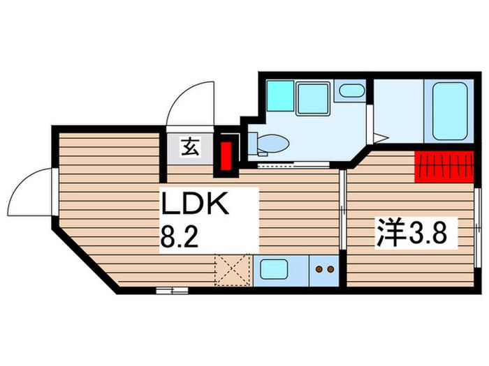 CASA GRAZIE 西大島(1LDK/5階)の間取り写真