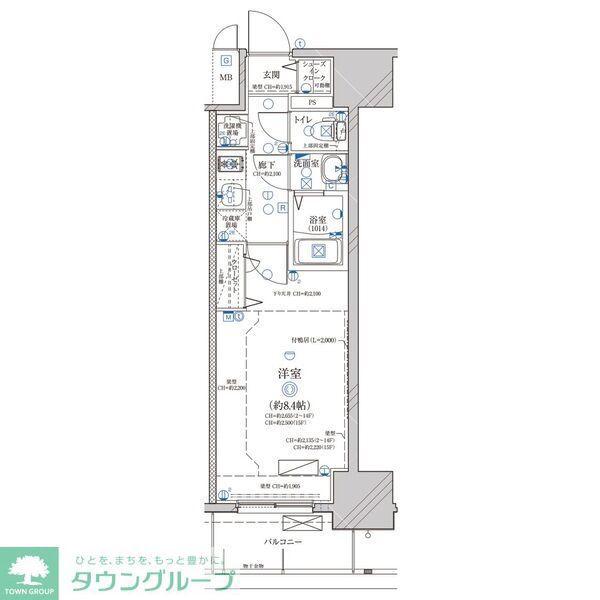 ディアレイシャス浅間町(1K/11階)の間取り写真