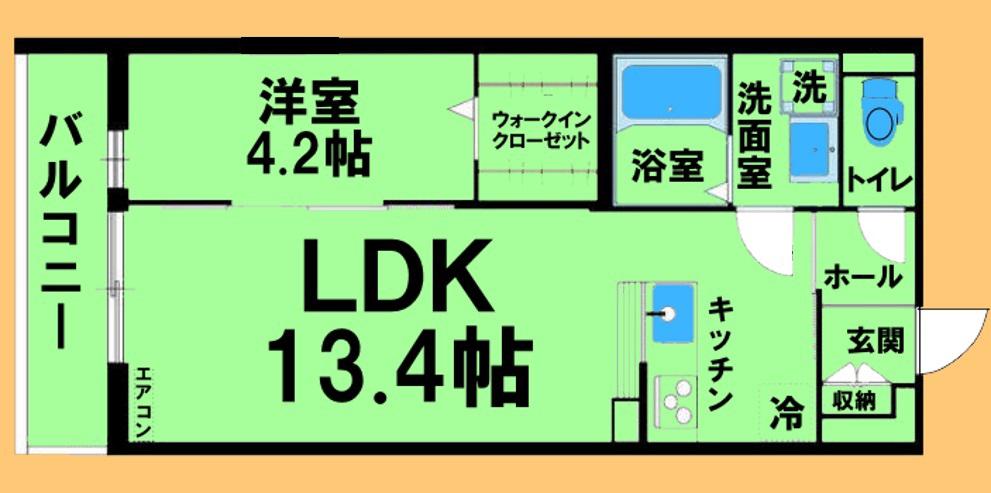 リブリ・オハナ・R&A(1LDK/3階)の間取り写真
