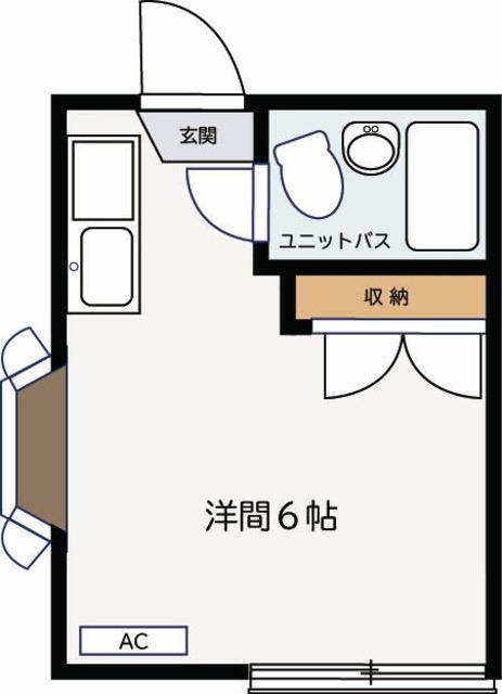 コーポ池尻(ワンルーム/2階)の間取り写真
