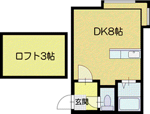TS札幌(1K/3階)の間取り写真