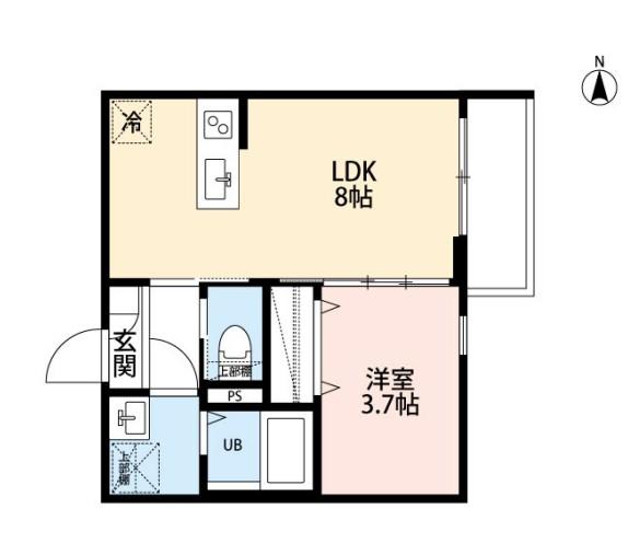 ROBOT HOME 日進III(1LDK/2階)の間取り写真