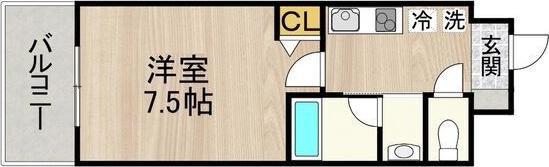 CITY SPIRE 名古屋本陣(1K/5階)の間取り写真
