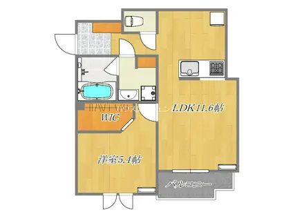 BOW HOUSE 3(1LDK/1階)の間取り写真