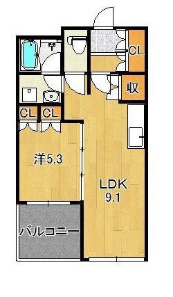 グランシャリオ(1LDK/4階)の間取り写真