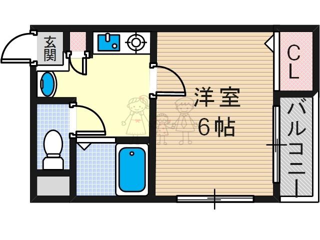 あびこ88マンション(1K/4階)の間取り写真