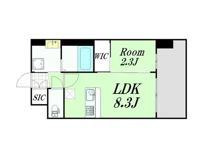 セレニテ江坂エクラ(1LDK/6階)の間取り写真