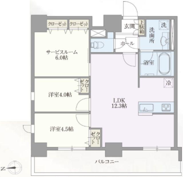 ライトテラス浅草(2SLDK/10階)の間取り写真