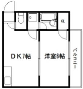 サンシャイン京都(1DK/1階)の間取り写真