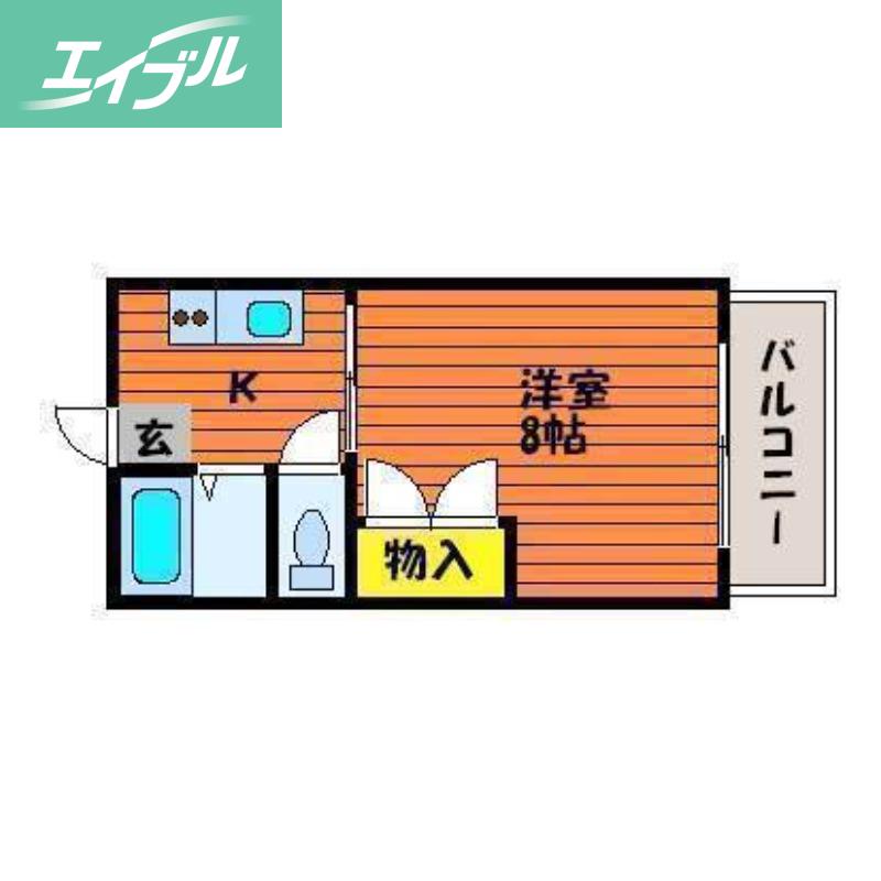 レクサス芳泉 II(1K/3階)の間取り写真