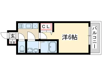 エスリード新大阪ザ・プレミアイースト(1K/12階)の間取り写真