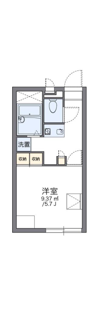 レオパレスアーバンアメニティー(1K/2階)の間取り写真